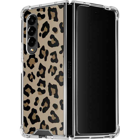 Leopard Print Galaxy Z Fold4 5G Clear Case